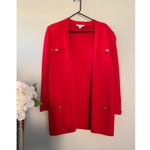 Red St. John Collection Knit Sweater
